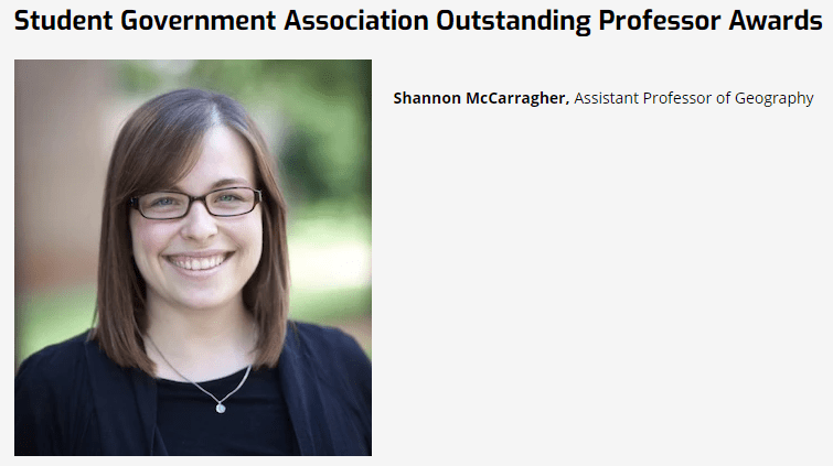Selected for the Campus-Wide UTC Outstanding Professor Award, Among&nbsp;Transition